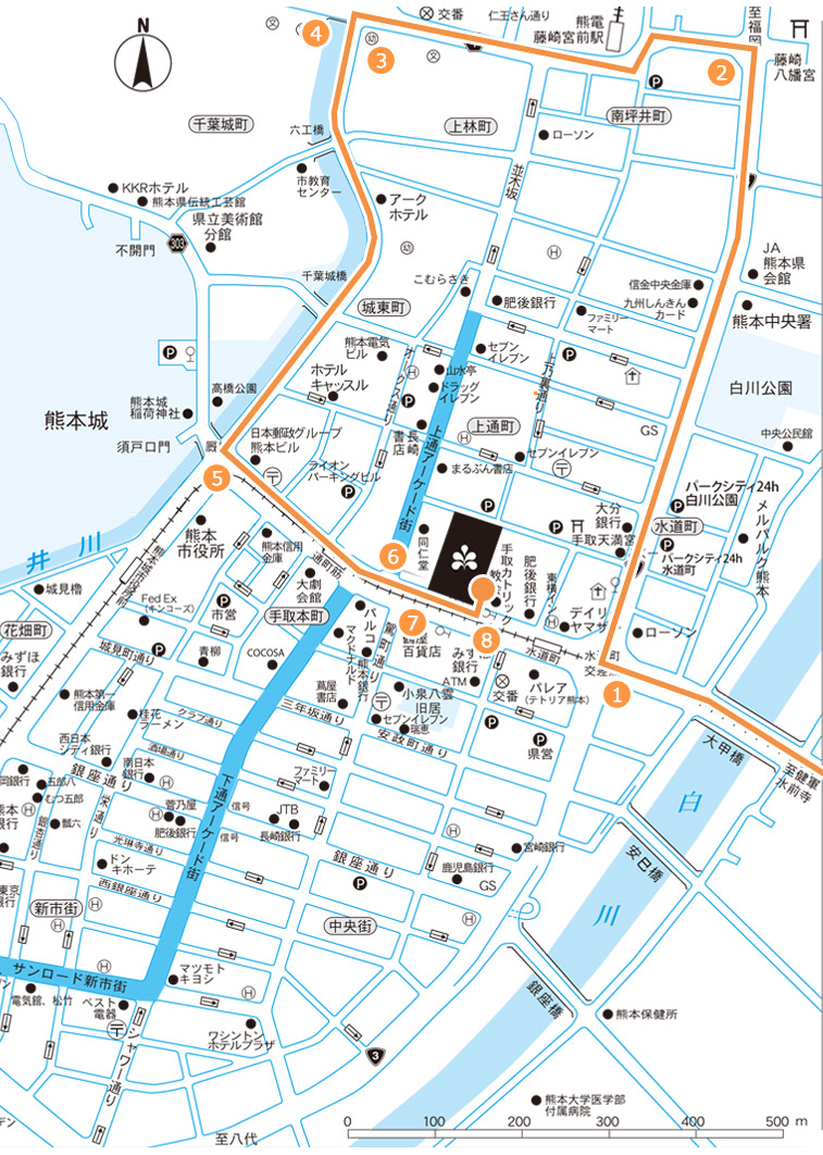 アクセス ホテル日航熊本 公式サイト 熊本市の中心に位置するホテル 熊本城へは徒歩10分 旅行 観光 出張にも最適なホテルです